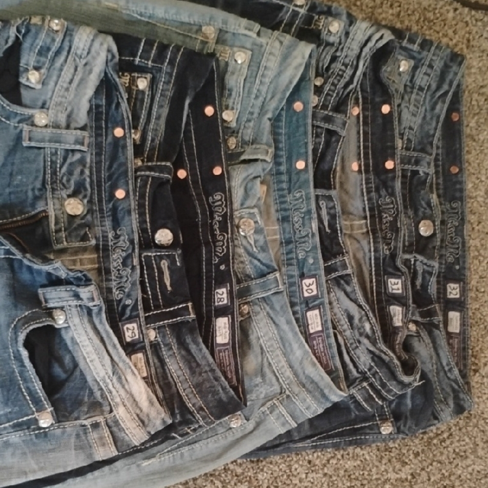 Miss Me Women's Jeans - Blue and Black